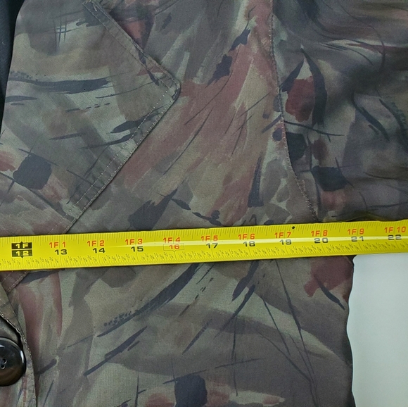 Iridescent Camouflage London Fog Trench Coat - Picture 7 of 7